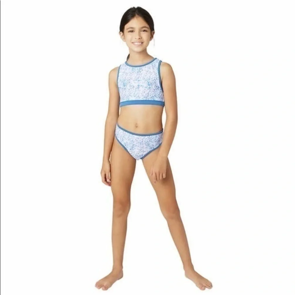 NWT! Youth Eddie Bauer 4 piece reversible swim set size small 7/8